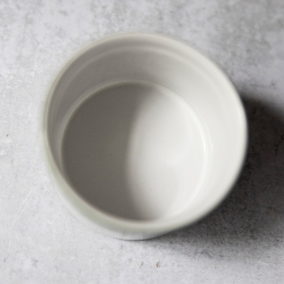 Small green white stoneware cheese crock canister with lid Pottery Craft Rondele - Picture 8 of 9